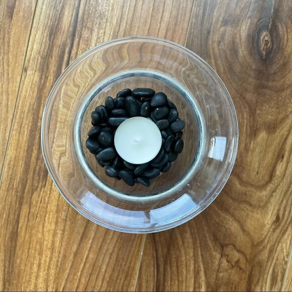 Vintage 90s Glass Candle Holder/ Vase - Picture 2 of 8